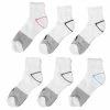 BargainJunkie Head Swift Dry Women's White Socks, 6 Pairs New