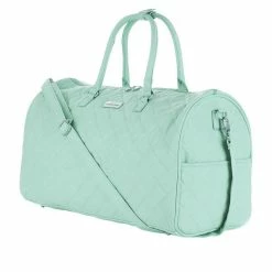 BargainJunkie Samantha Brown 21 Inch Quilted Satchel, Light Teal