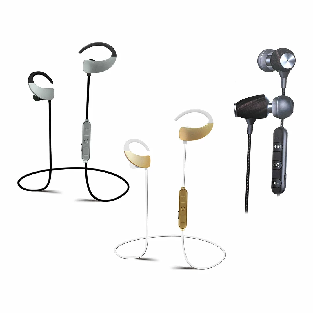 BargainJunkie Sharper Image Wireless Bluetooth Earbuds Or Earhooks With Microphone New