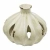 BargainJunkie Home & Garden Scenterrific Warmer Antique White Ribbed Vase W/Vanilla Scented Disk And LED Light