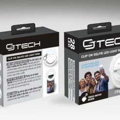 BargainJunkie CJ Tech Rechargeable Clip On Selfie LED Light Ring New