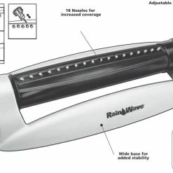 BargainJunkie Rain Wave 3900 Sq Ft Range Turbo Gear Metal Oscillating Sprinkler New