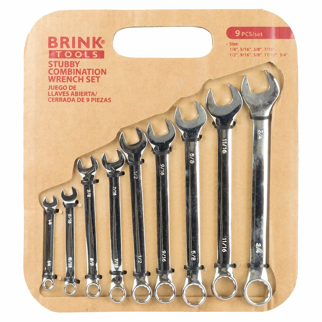 BargainJunkie New Brink Tools 9 Pc. Combination Wrench Set