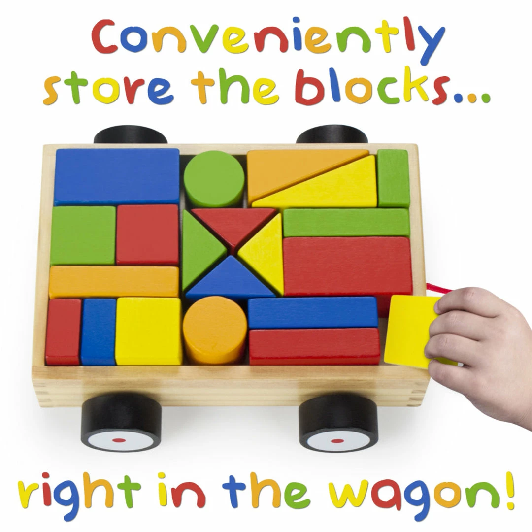 BargainJunkie Brybelly Take-A-Long Building Block Wagon New