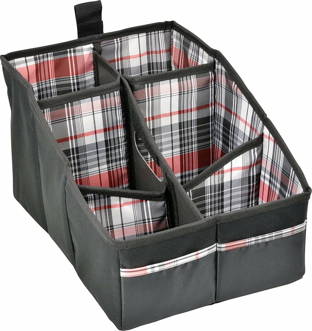 BargainJunkie Bell Automotive Black Plaid Seat Console