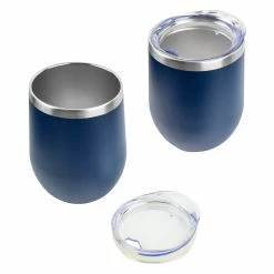 BargainJunkie 12 Oz Insulated Stainless Blue Tumbler 2-Pack New