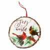 BargainJunkie 8" Joy To The World Round Hangable Christmas Decor