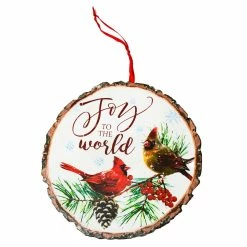 BargainJunkie 8" Joy To The World Round Hangable Christmas Decor