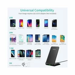 BargainJunkie CHOETECH Fast Charge Wireless Charging Stand, 10W, Qi-Certified, 2 Pack New