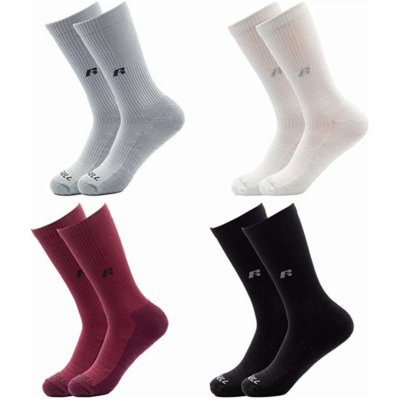 BargainJunkie 4 Pairs Russel Mens Performance Socks, Size 6-12