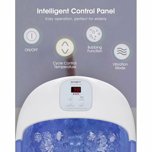 BargainJunkie Gasky Foot Spa Massager With T Roller, Heat And Bubbles New