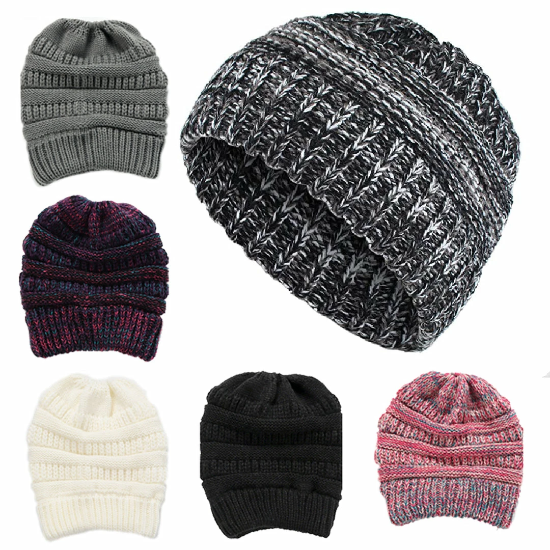 BargainJunkie Cozy Comforts Ponytail Winter Fashion Beanie Hats