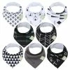 BargainJunkie New KeaBabies 8 Pack Of Organic Cotton Bandana Bibs, Baby Boss