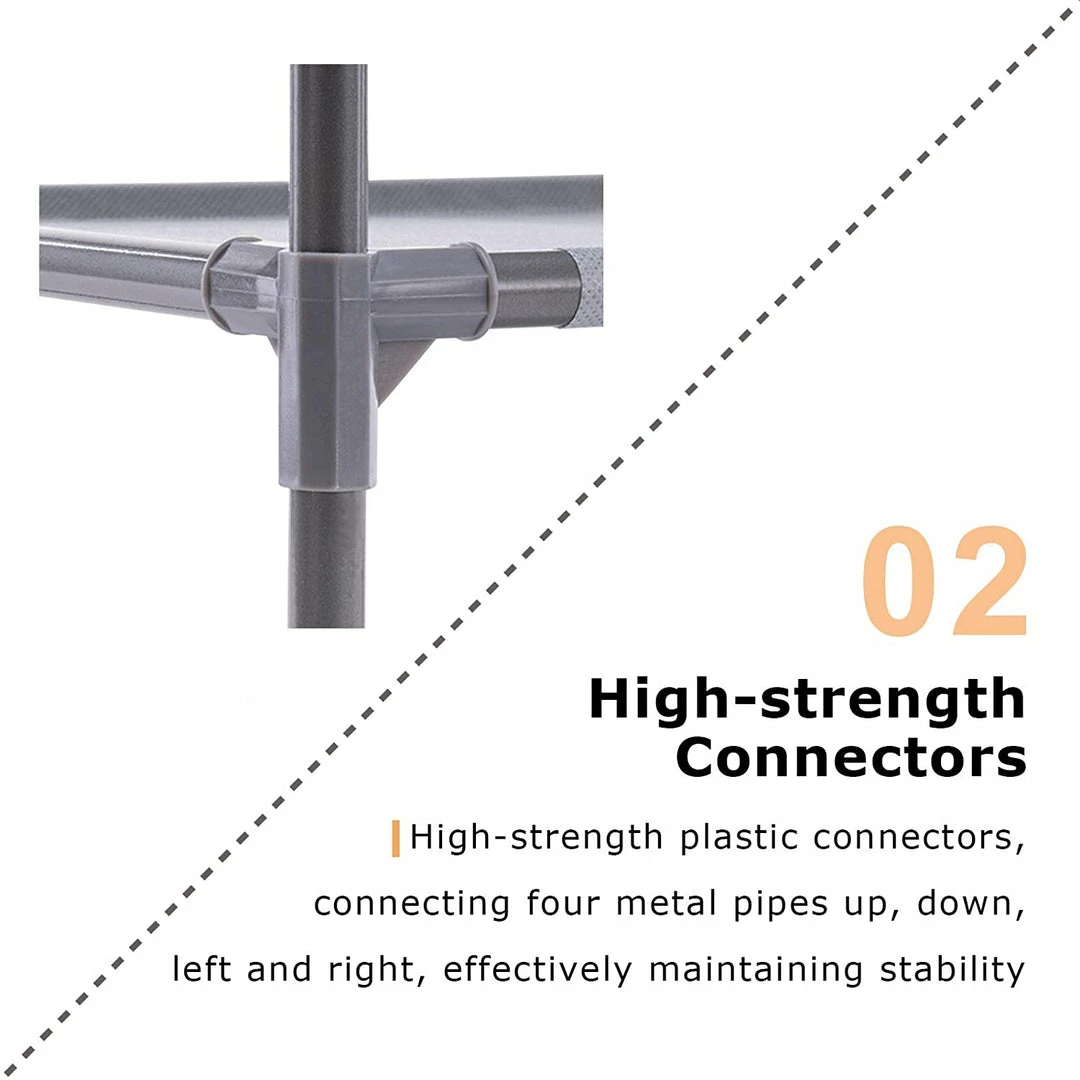 BargainJunkie 10 Tier Shoe Rack, Grey New