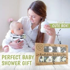 BargainJunkie New KeaBabies 8 Pack Of Organic Cotton Bandana Bibs, Baby Boss