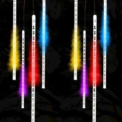 BargainJunkie Headwind Multi Color Solar Meteor Shower Lights New