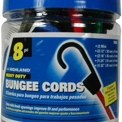 BargainJunkie Home & Garden Highland Jar Of Assorted Heavy Duty Bungee Cords, 8pc