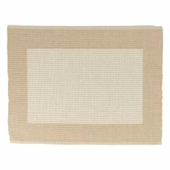 BargainJunkie Moda At Home Ribbed Reversible Cotton Placemat, Mocha Home & Garden