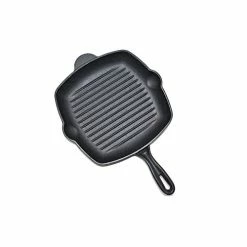 BargainJunkie New Ekoteq 10.5" Pre-Seasoned Cast Iron Square Grill Pan