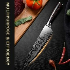 BargainJunkie DEIK 8 Inch Professional Chef Knife With AUS-10V Stainless Steel, 2 Pack