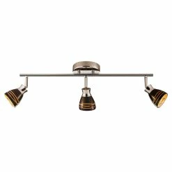 BargainJunkie New Catalina 3 Light Black Etched Glass Track Light Kit