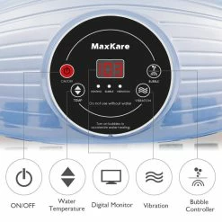 BargainJunkie MaxKare Foot Spa Massager With Full Roller, Heat And Bubbles New